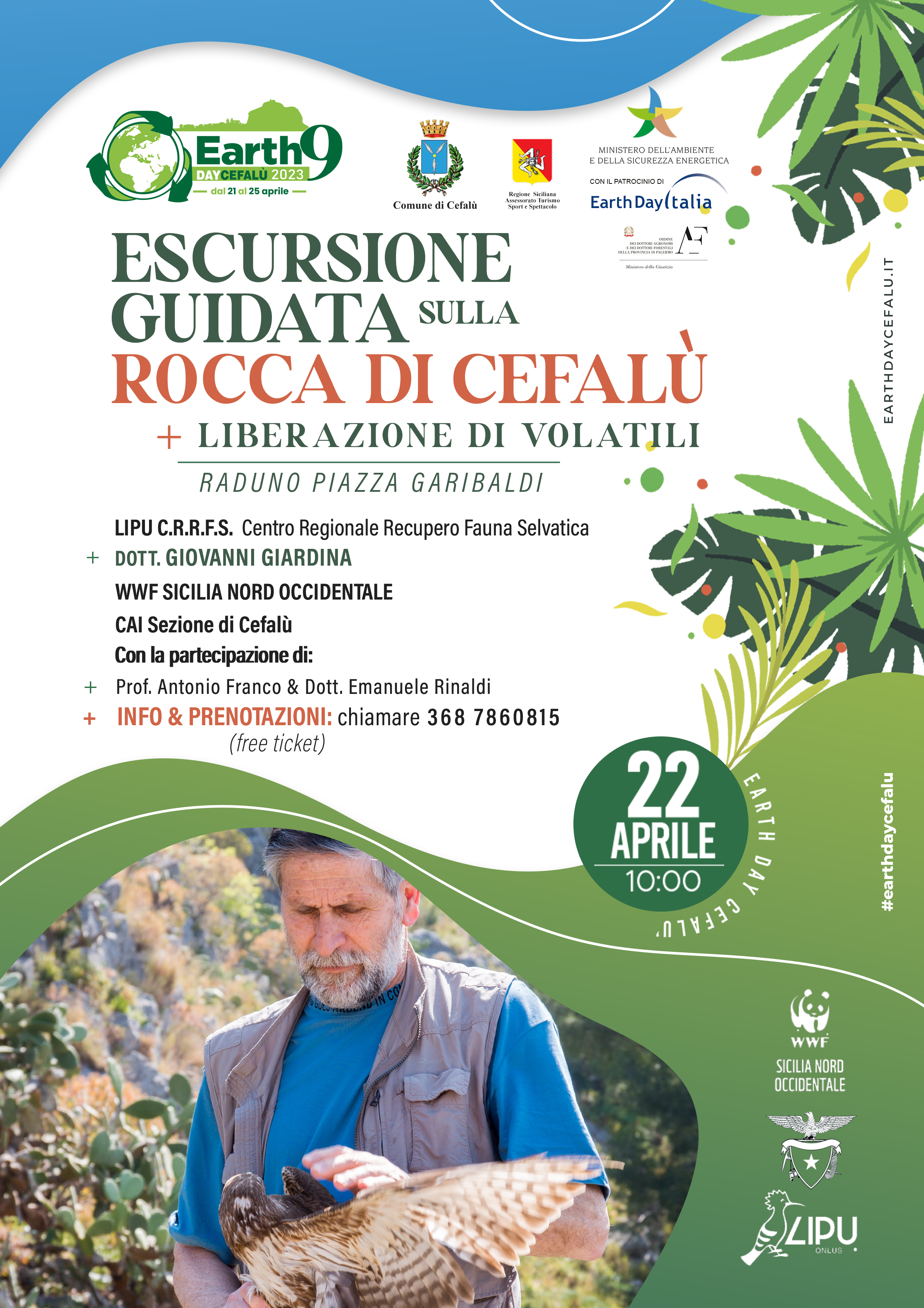 Earth Day Cefalù 2019 - Escursione sulla Rocca e liberazione rapaci