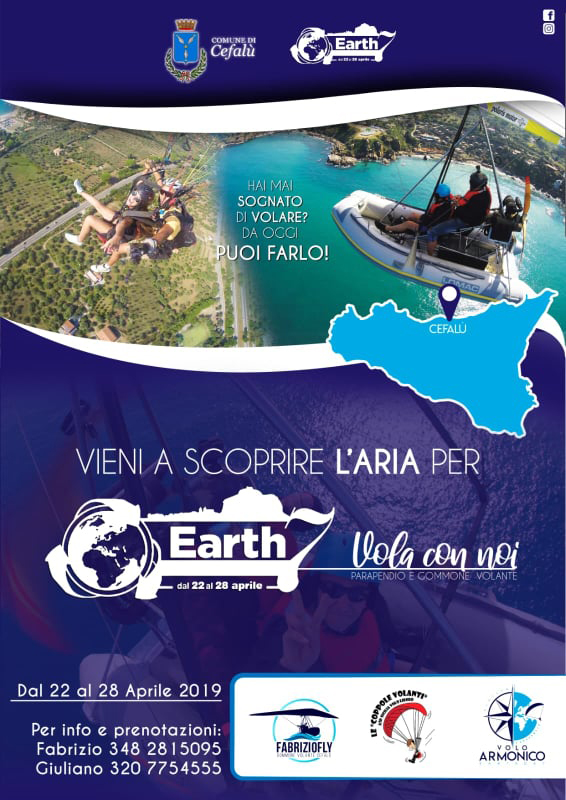 Earth Day Cefalù - voli in parapendio in sicilia